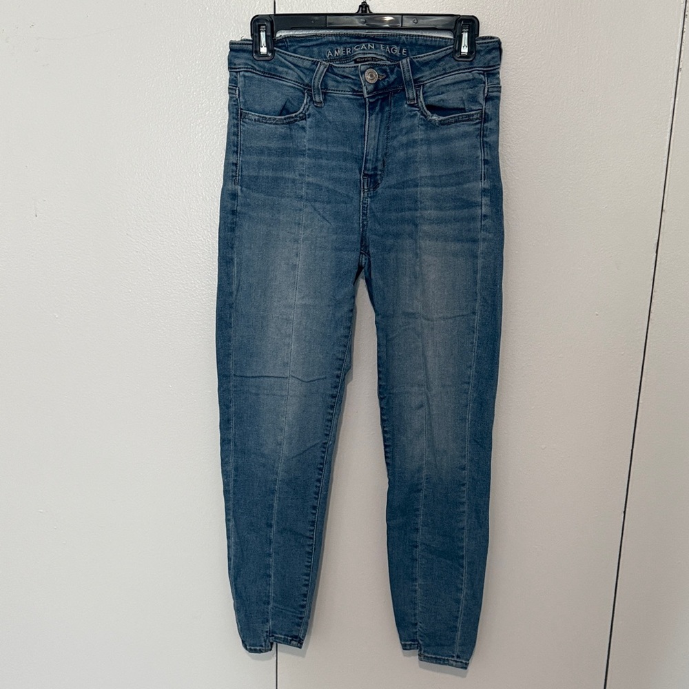 American Eagle Outfitters Dark Blue Ankle Jeans